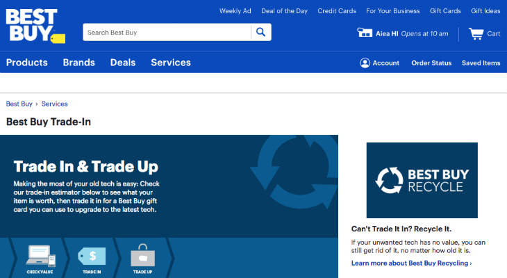 Best Buy Trade-In screenshot