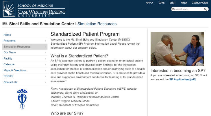 Case Western Reserve University Standardized Patient screenshot