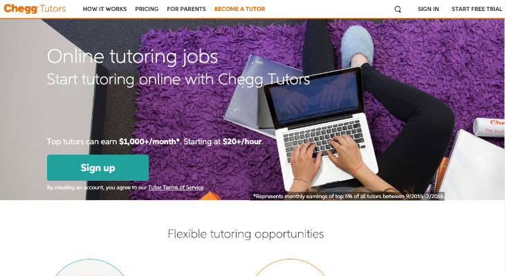 Chegg Tutor Jobs screenshot