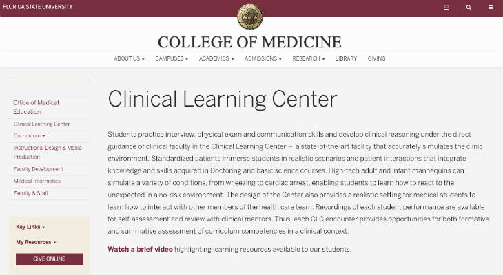 Florida State University Standardized Patient screenshot