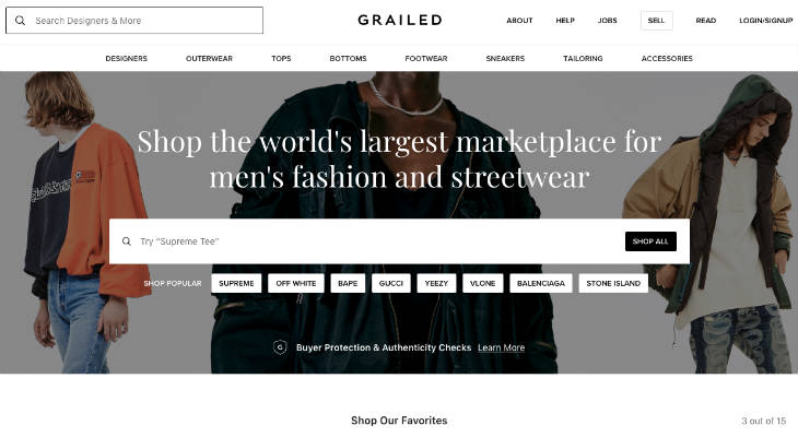 Grailed screenshot