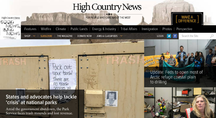 High Country News screenshot