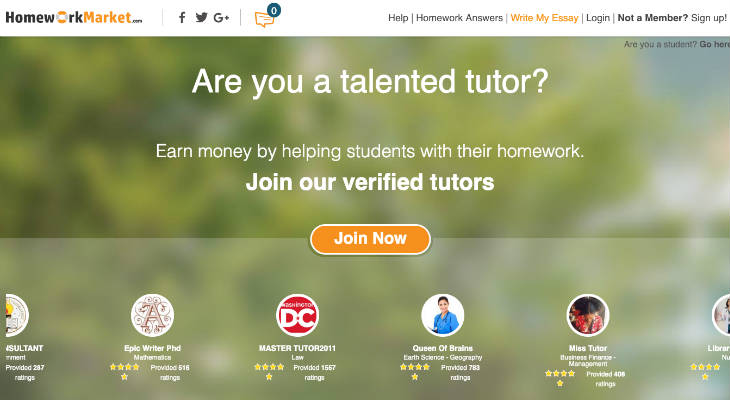 Homework Market screenshot