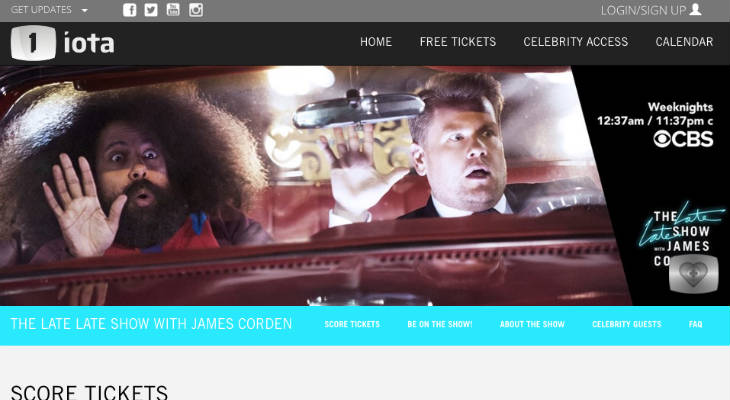 James Corden Tickets screenshot