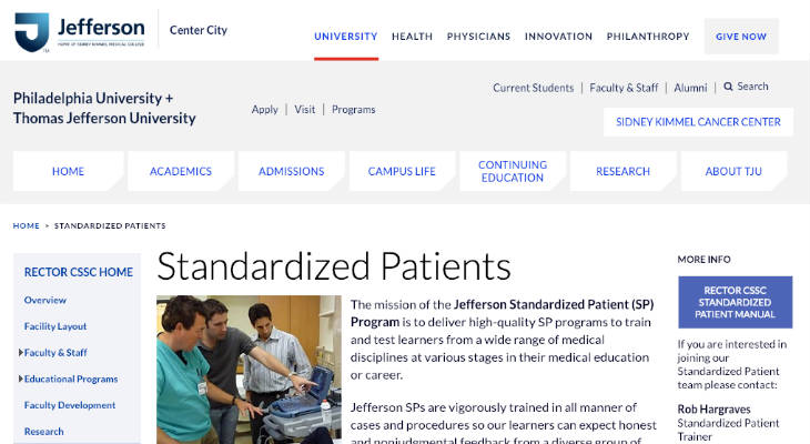Jefferson Standardized Patient Jobs screenshot