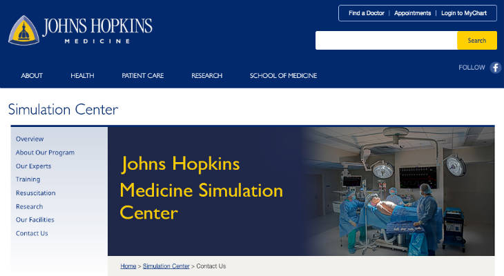 Johns Hopkins Medicine Standardized Patient screenshot