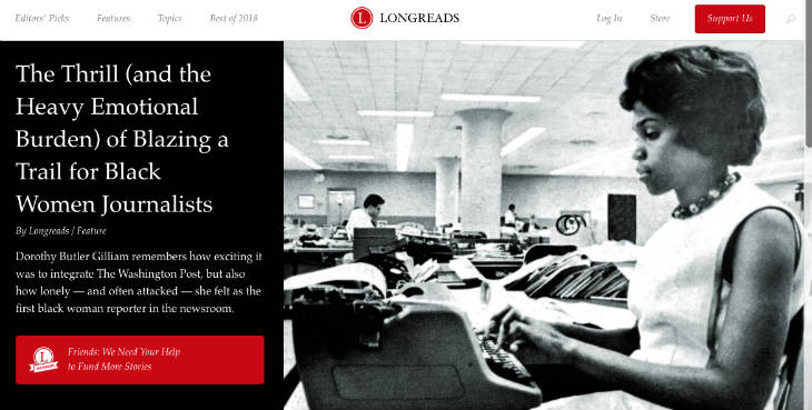 Longreads screenshot
