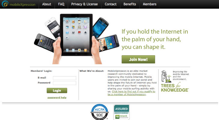 MobileXpression screenshot