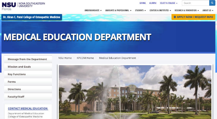Nova Southeastern University College of Osteopathic Medicine Standardized Patient screenshot