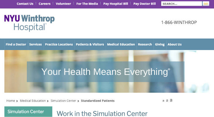 NYU Winthrop Hospital Standardized Patient screenshot