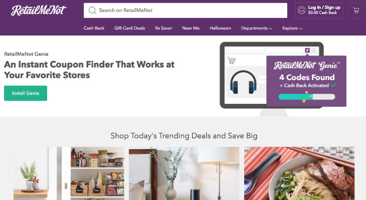 RetailMeNot screenshot