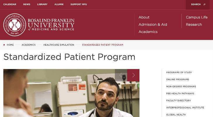 Rosalind Franklin University of Medicine and Science Standardized Patient screenshot