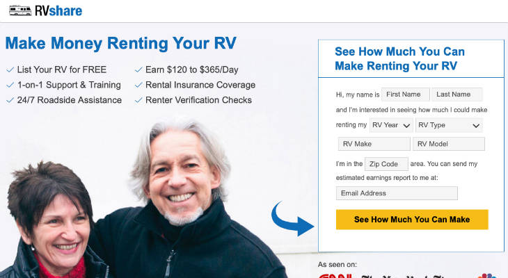 RVShare screenshot