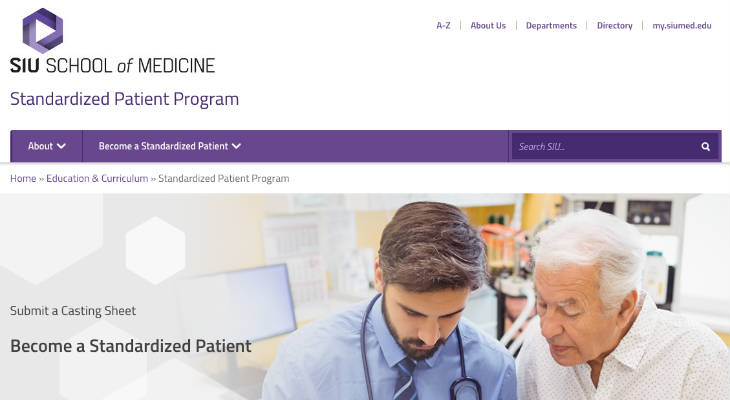 SIU School of Medicine Standardized Patient screenshot