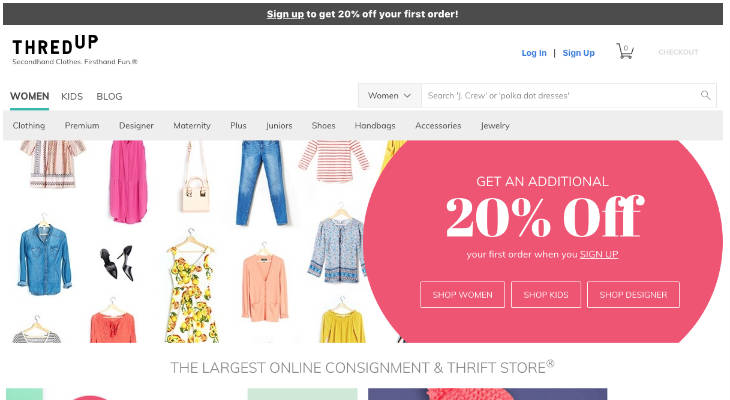 thredUP screenshot