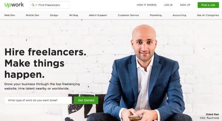Upwork Writing Jobs screenshot