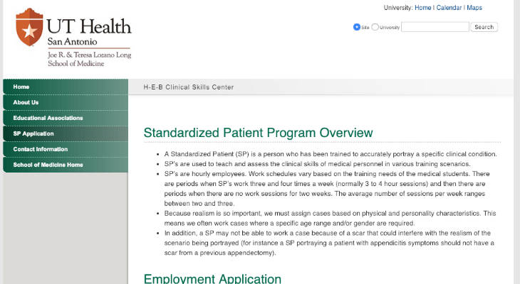 UT Health Science Center Standardized Patient screenshot