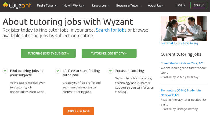 WyzAnt Tutoring Jobs screenshot